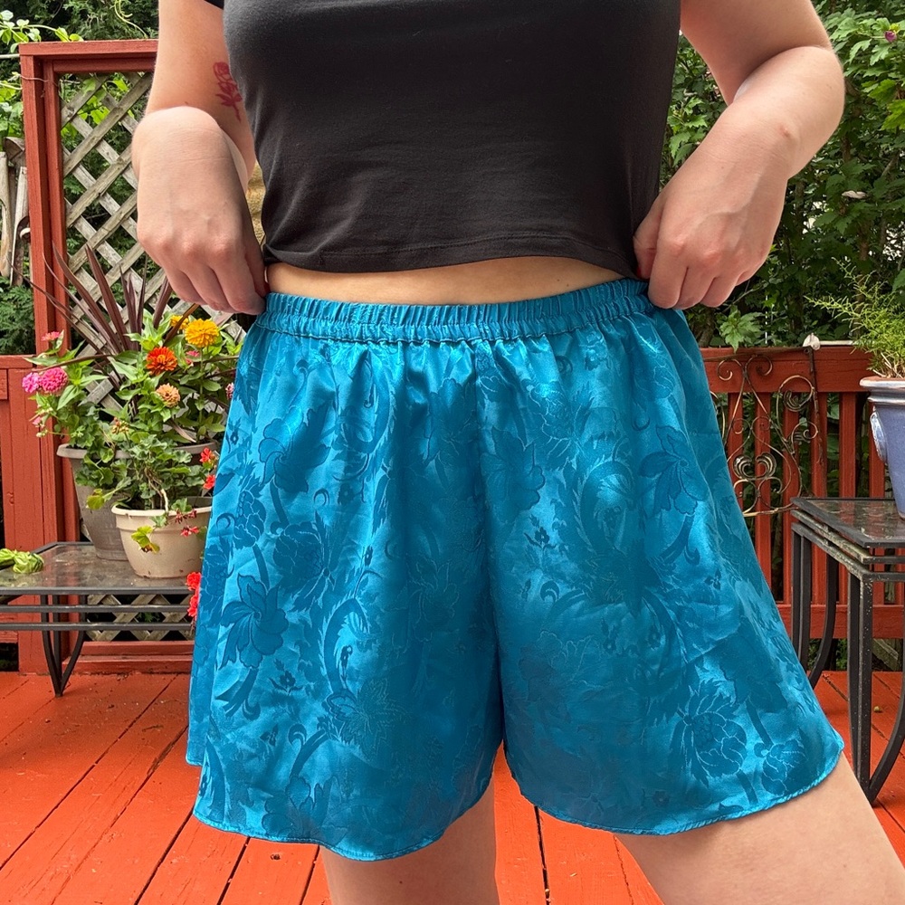 Victoria's Secret Teal Floral High Waist Shorts